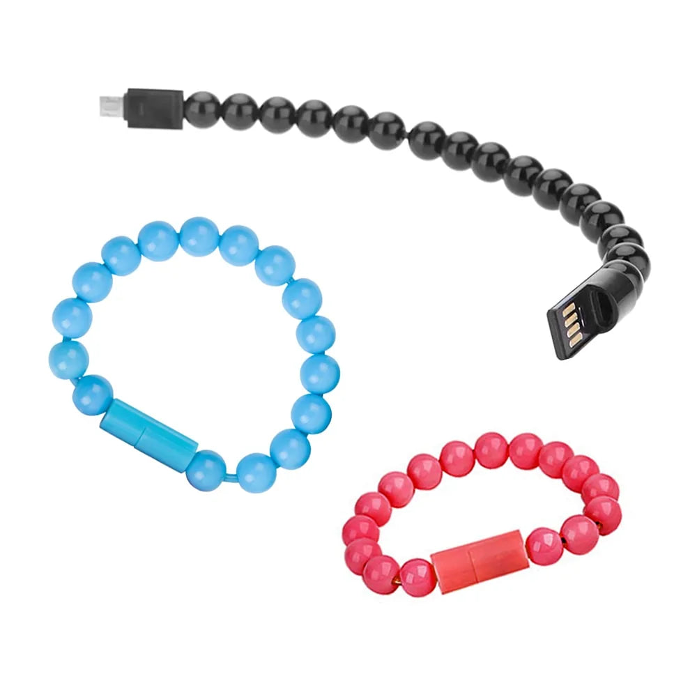 Wearable USB Charging Bracelet Beads