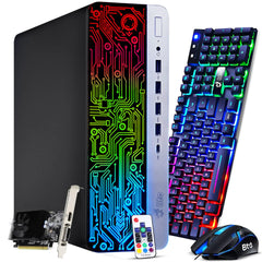 Renewed BTO RGB Gaming PC with Intel Core i5 7th Gen, 16GB DDR4 RAM, 256GB SSD, 1TB HDD, NVIDIA GT 1030, and Windows 10 Pro