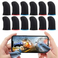 30PCS gaming finger sleeves for sweatproof, anti-slip grip, compatible with all touchscreen devices