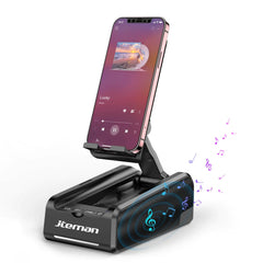 JTEMAN Phone Stand Wireless Bluetooth SpeakerDesktop Kitchen Gadgets Phone StandPortable Phone Stand with SpeakerGifts for Women and Men