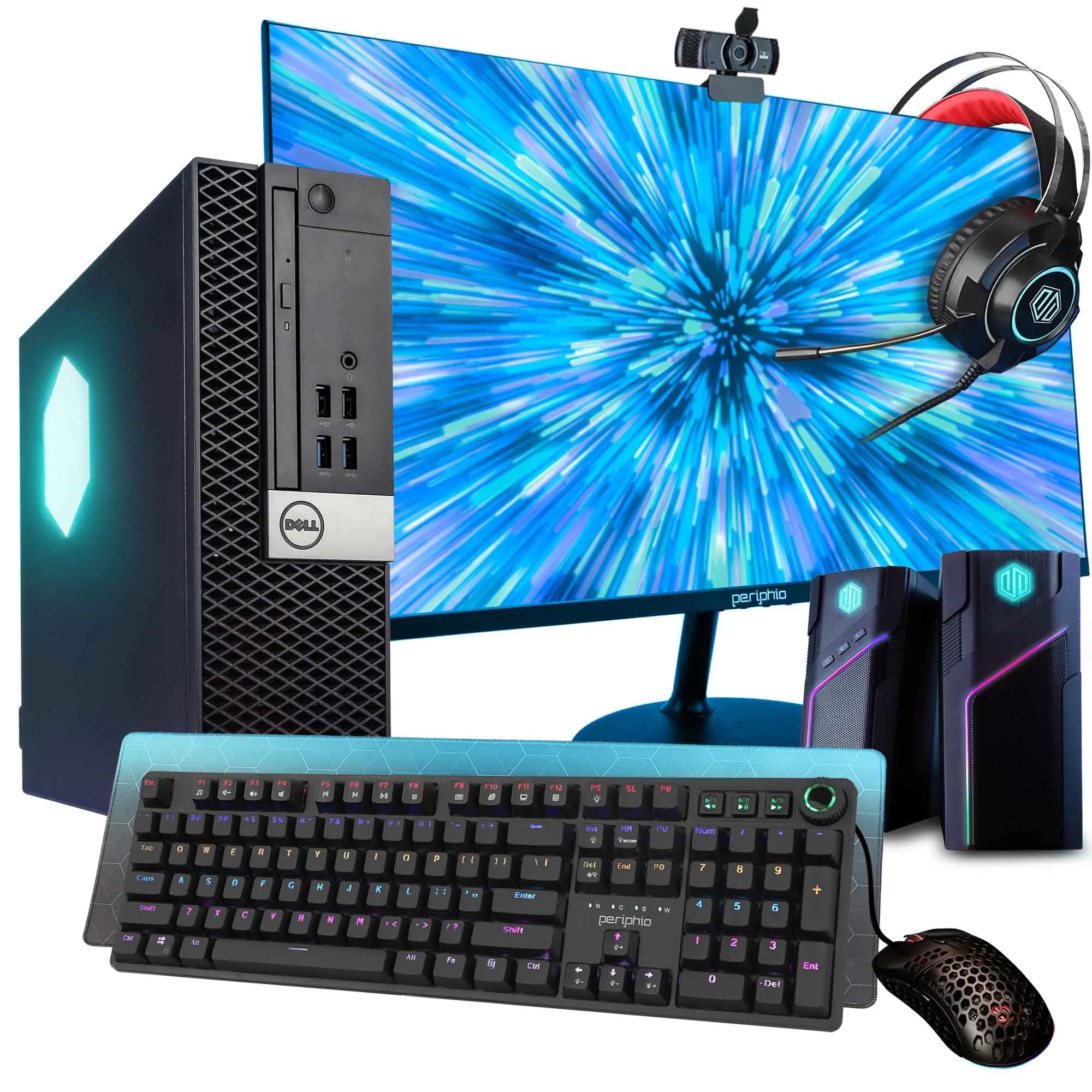 Dell prebuilt RGB gaming desktop with i5, GT 1030, 16GB RAM, 500GB SSD, and Wi-Fi 5G