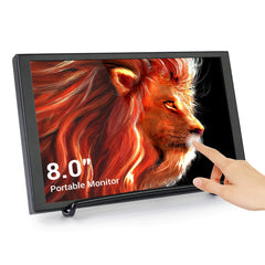 ELECROW 8-inch portable touchscreen monitor with HDMI and 1280x800 resolution