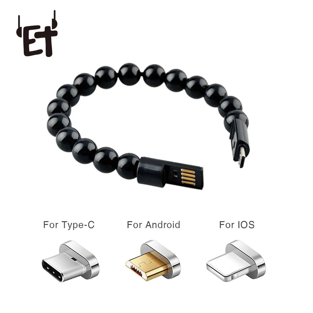 Wearable USB Charging Bracelet Beads